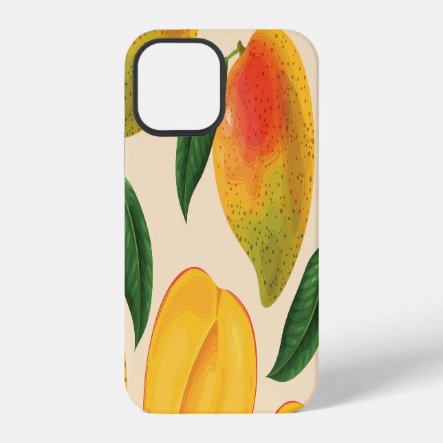 Mango Frucht Nahtloses Muster iPhone 12 Hülle (Rückseite)