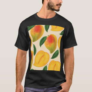 Mango Frucht Nahtloses Muster T-Shirt
