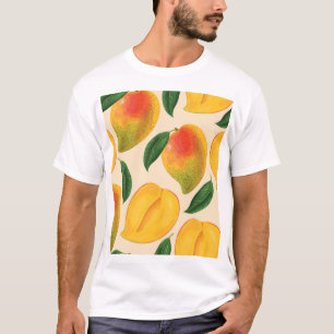 Mango Frucht Nahtloses Muster T-Shirt