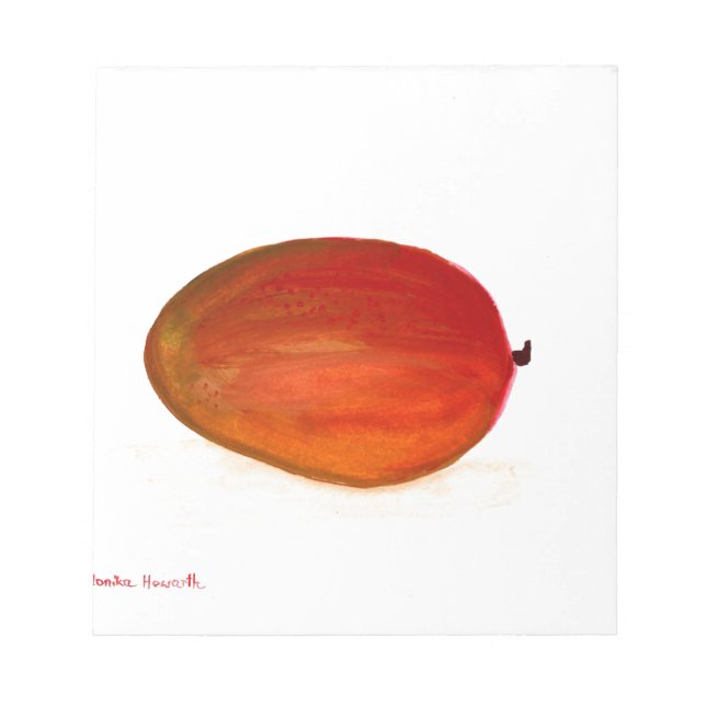 Mango-Frucht tropische Orange Notizblock (Vorderseite)