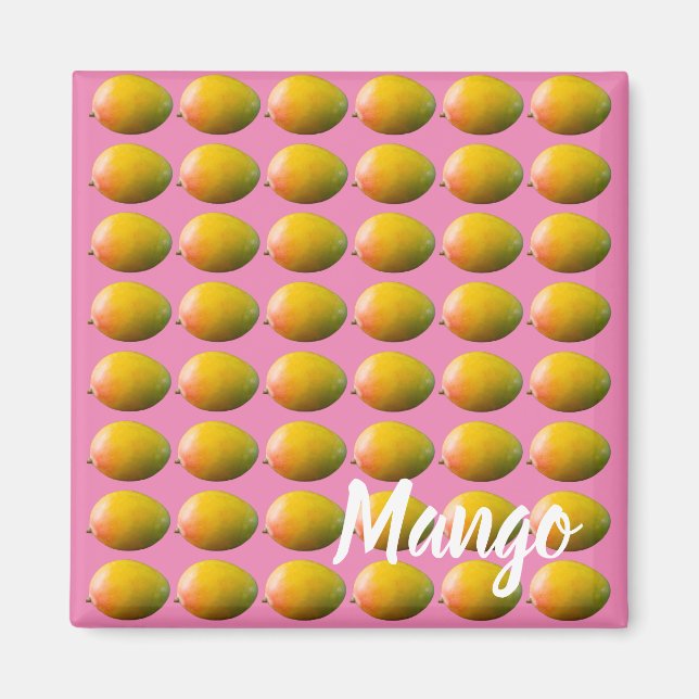Mango Fruchtmuster für Vegetarier und Vegan Magnet (Vorne)