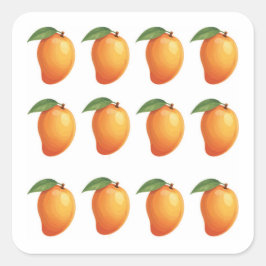 Mango Fruit  Quadratischer Aufkleber