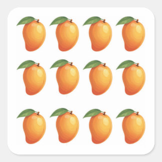 Mango Fruit Quadratischer Aufkleber