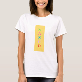 "Mango" Fun T-shirt graphique - Bold Jaune