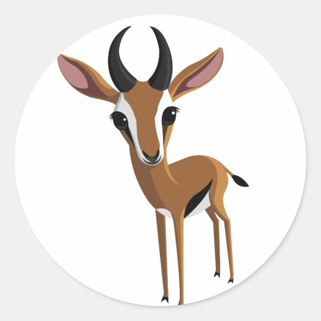 Mango, Gazelle Runder Aufkleber (Vorderseite)