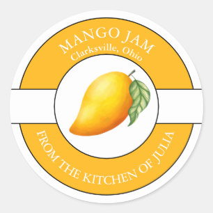 Mango-Jam-Label Runder Aufkleber