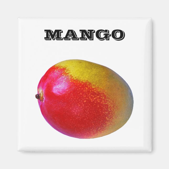 Mango - (Kühlschrankmagnet Square) Magnet (Vorne)