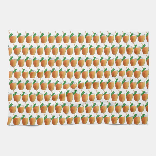 Mango Lassi Erfrischend indischer Jogurt Fruchtsaf Geschirrtuch (Horizontal)