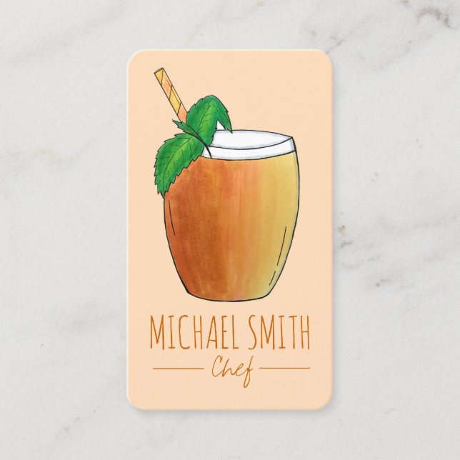 Mango Lassi Erfrischend indischer Jogurt Fruchtsaf Visitenkarte (Vorderseite)