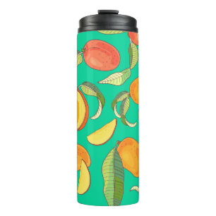 Mango Medley: tropisches Fruchtmuster Thermosbecher