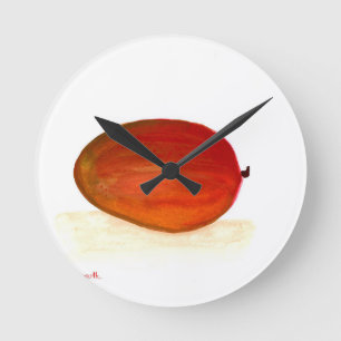 Mango-Obst Runde Wanduhr
