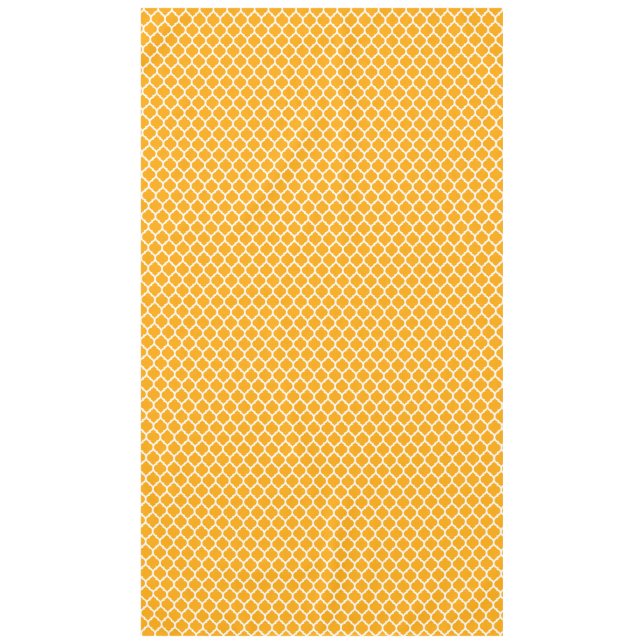 Mango Orange marokkanische Quatrefolienmuster Früh Tischdecke (Vorderseite)