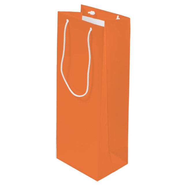 Mango Orange Weinbeutel Geschenktüte Für Weinflaschen (Vorderseite Schrägansicht)