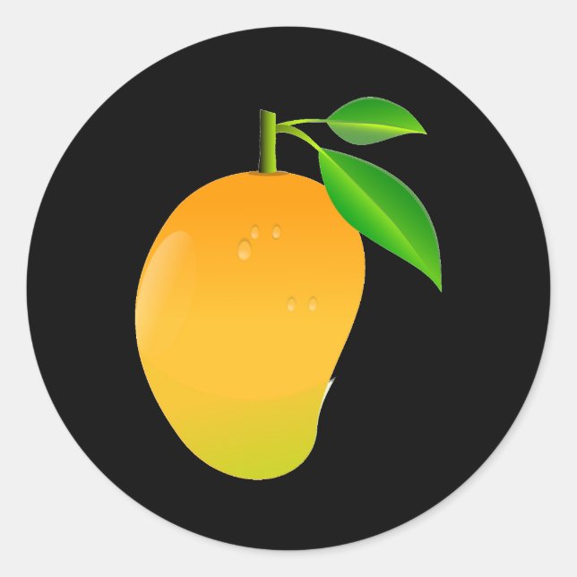 Mango Runder Aufkleber (Vorderseite)