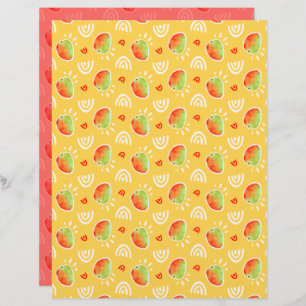 Mango Scrapbook Paper