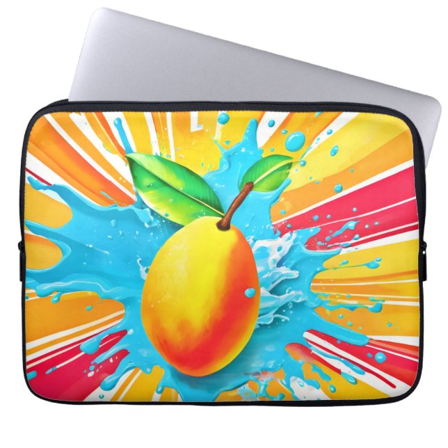 Mango Splash Delight Laptopschutzhülle (Vorderseite)