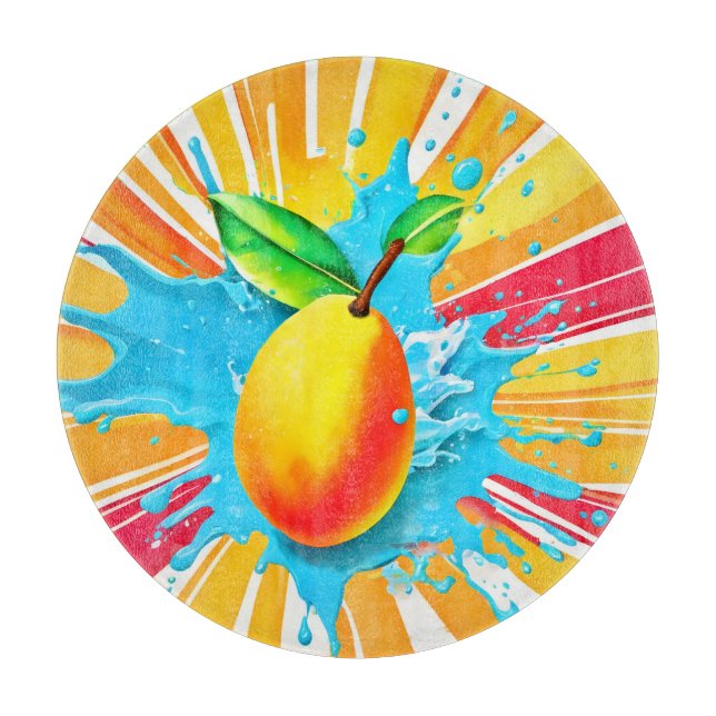 Mango Splash Delight Schneidebrett (Vorderseite)