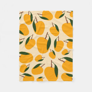 Mango Summer Frucht Muster Fleecedecke