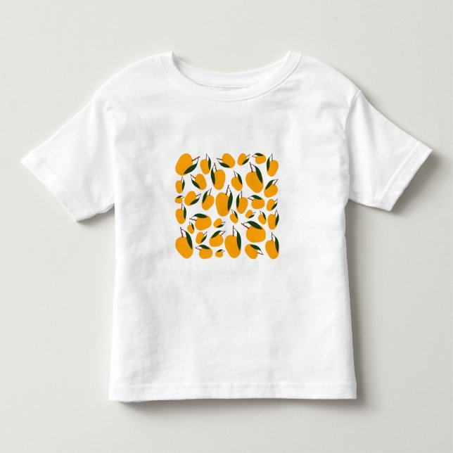 Mango Summer Frucht Muster Kleinkind T-shirt (Vorderseite)