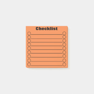 Mango Tango Checklist Post-it® Notes 3" x 3" Post-it Klebezettel