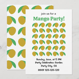 Mango Tropical Fruchtsommer Party Einladung