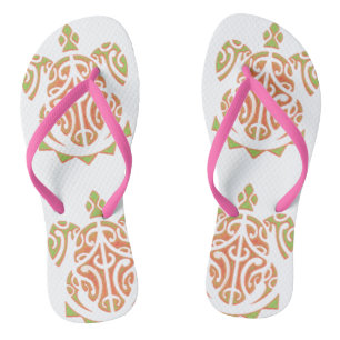 Mango und Limone polynesische Schildkröte Flip Flops