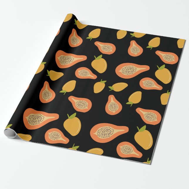 Mango und Papaya Geschenkpapier (Ungerollt)