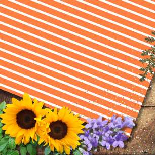 Mango und weiße horizontale Streifen Geschenkpapier
