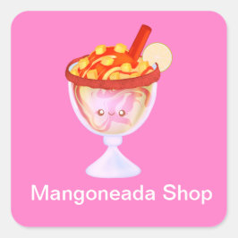 Mangoneada De Mango Quadratischer Aufkleber