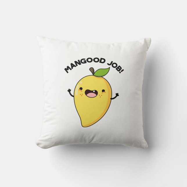 Mangood Job Funny Mango Obstpuppe Kissen (Vorderseite)
