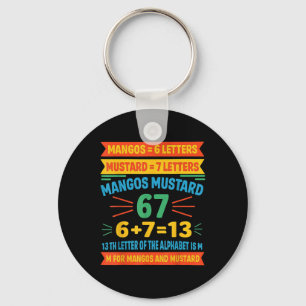 Mangos Senf 67 Tee Lustiger Alphabet-Code M Meme F Schlüsselanhänger