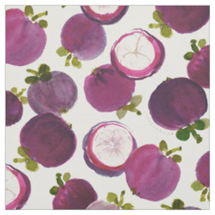 MANGOSTEEN MANIA Lila tropisches Obst Stoff