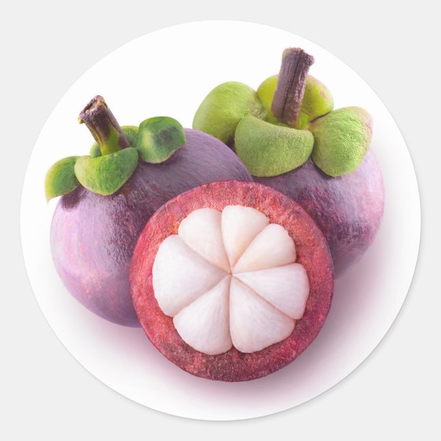Mangosteens Runder Aufkleber (Vorderseite)