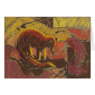 Mangouste jaune - carte d'art