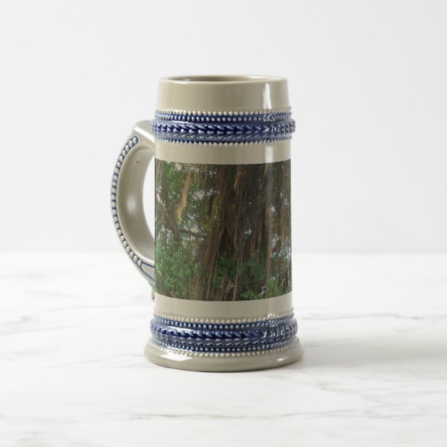 Mangrove Gray/Blue 22 oz Stein Bierglas (Vorderseite Links)