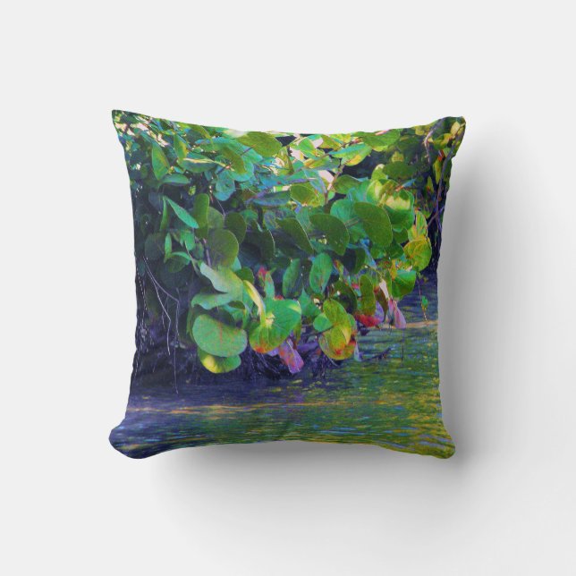 Mangrove Lagoon mit Sea Trauben Kissen (Vorderseite)