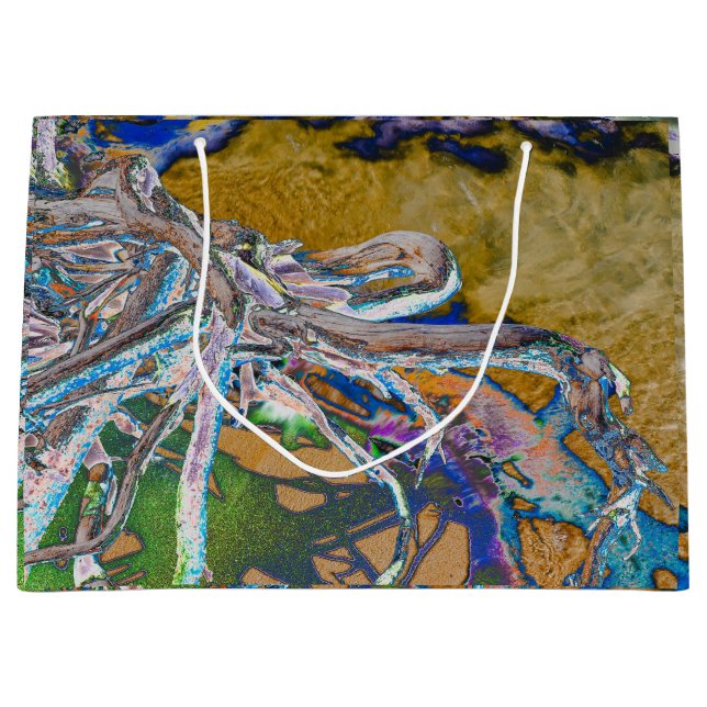 Mangrove Roots Gift Bag Große Geschenktüte (Vorderseite)
