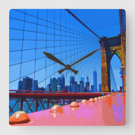 Manhattan 3000 quadratische wanduhr