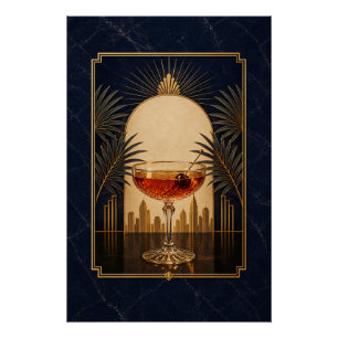 Manhattan Art Deco Poster Druckbares Gatsby Spea