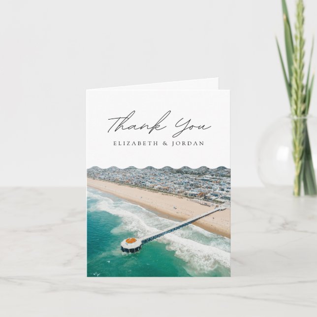 Manhattan Beach California Blank Danke-Card Dankeskarte (Vorderseite)