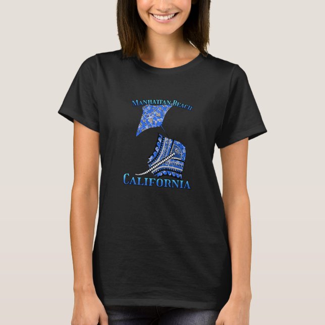 Manhattan Beach California Vacation Tribal Stingra T-Shirt (Vorderseite)