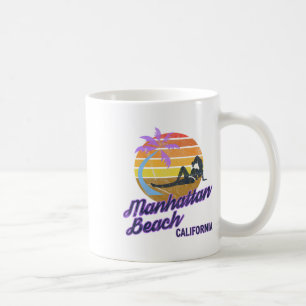 Manhattan Beach La California Retro Surf Backpacki Kaffeetasse
