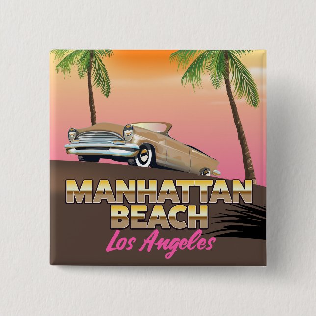 Manhattan Beach Los Angeles Button (Vorderseite)