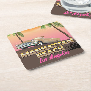 Manhattan Beach Los Angeles Rechteckiger Pappuntersetzer