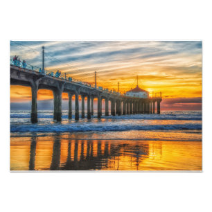 Manhattan Beach Pier Foto Print