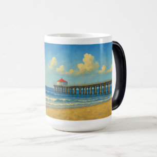 Manhattan Beach Pier mit Rotem Dach Verwandlungstasse