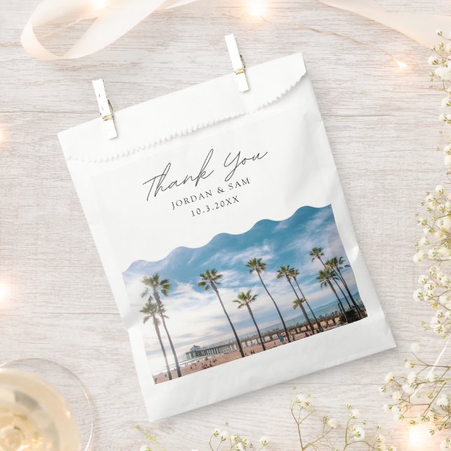 Manhattan Beach Wedding Gefallen Vielen Dank Foto Geschenktütchen (Ausgeschnitten)