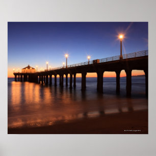 Manhattan- Beachpier am Sonnenuntergang, Poster