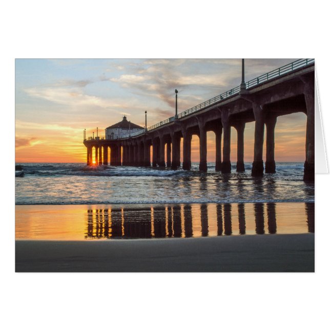 Manhattan- Beachpier-Sonnenuntergang (Vorderseite (Horizontal))