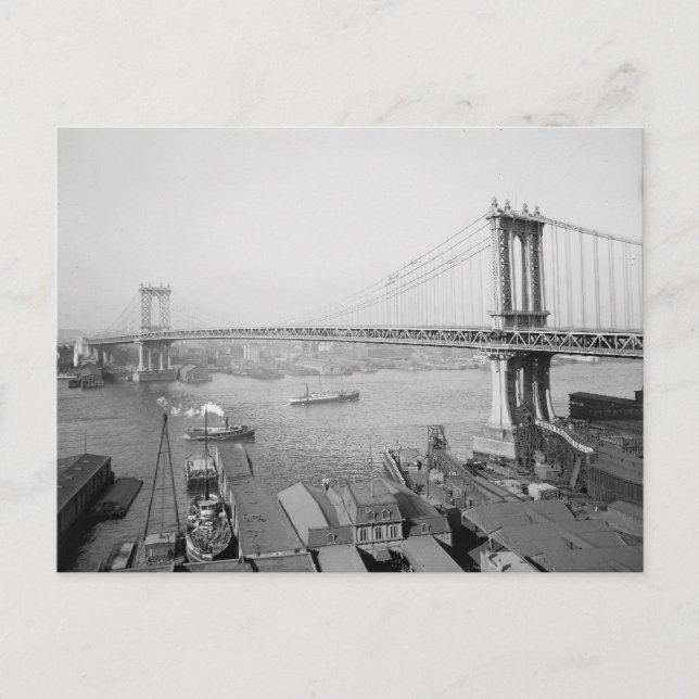 Manhattan Bridge, 1909 Postkarte (Vorderseite)